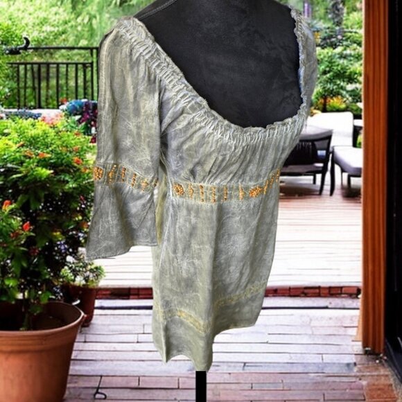 NWT SACRED THREADS (SM) Tie Dye Peasant Dress - Picture 6 of 10